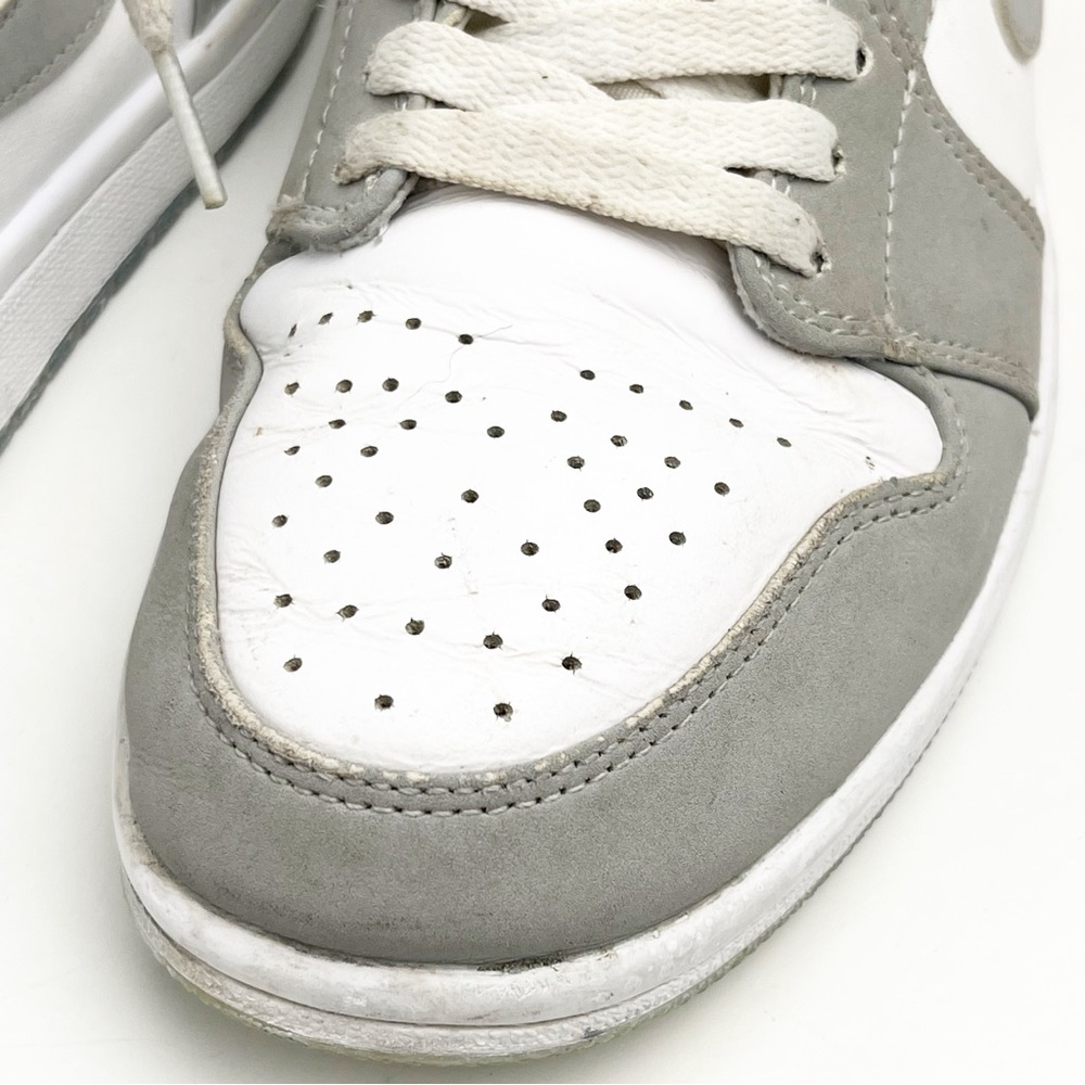 NIKE Jordan 1 Wolf Gray White Low Top Lace Up Sneakers #DC0774-105, Size 6.5 - Picture 13 of 15